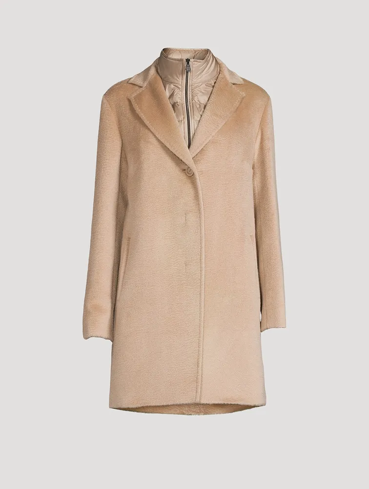 Baby Suri Alpaca And Wool Coat With Detachable Down Lining