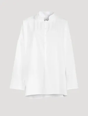 Sloped Shoulder A-Line Shirt