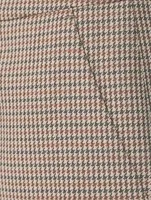 Slim Trousers Houndstooth Print