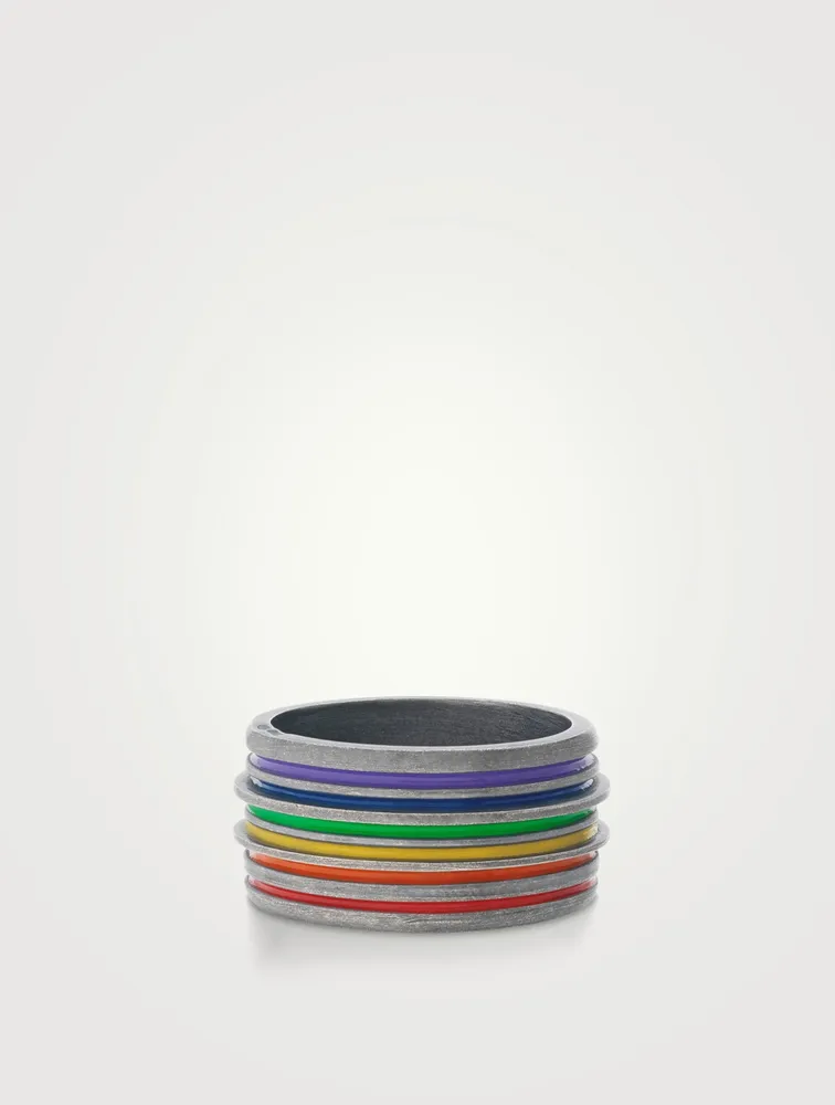 Acies Special Edition Recycled Silver Pride Ring