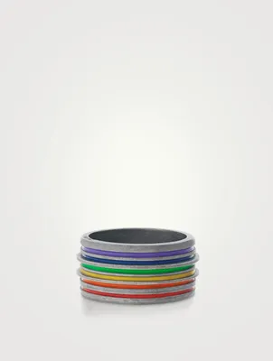 Acies Special Edition Recycled Silver Pride Ring