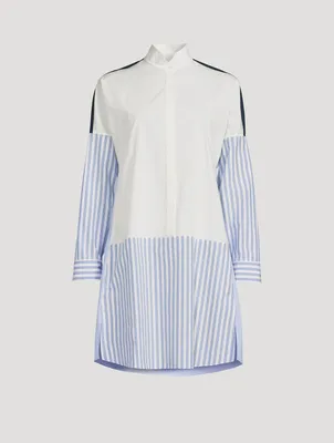 Colourblock Cotton Shirt Stripe Print