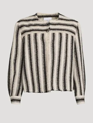 Tweed Jacket Stripe Print