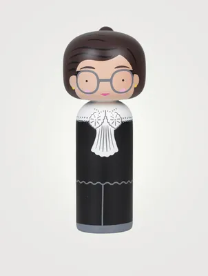 Ruth Bader Ginsburg Wood Kokeshi Doll