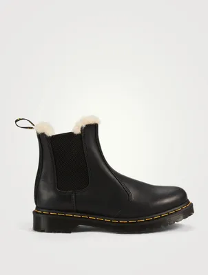 2976 Leonore Leather Chelsea Boots With Faux Fur Lining