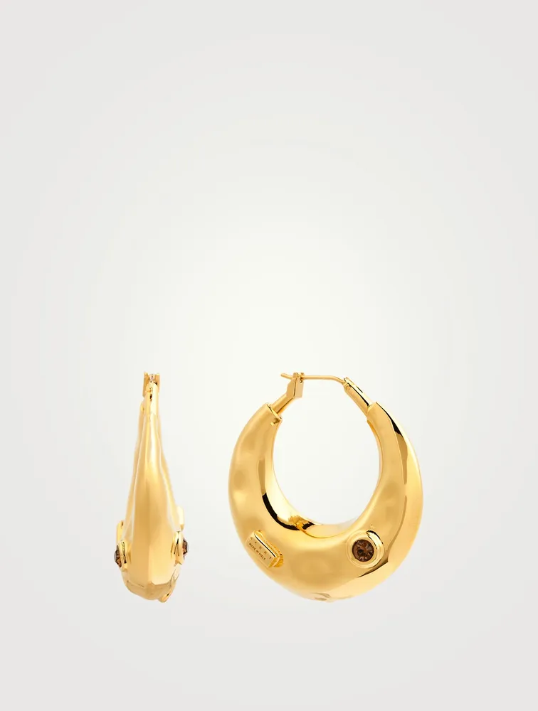 Hoop Earrings With Crystals
