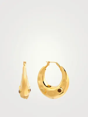 Hoop Earrings With Crystals