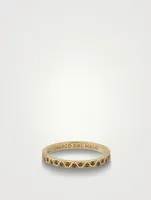 Manawa 18K Gold Eternity Ring With Black Diamonds