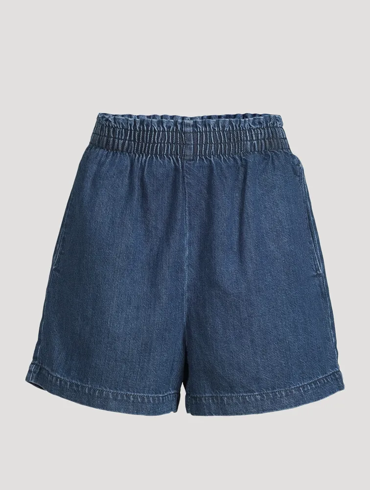 Angel Wide-Leg Denim Shorts
