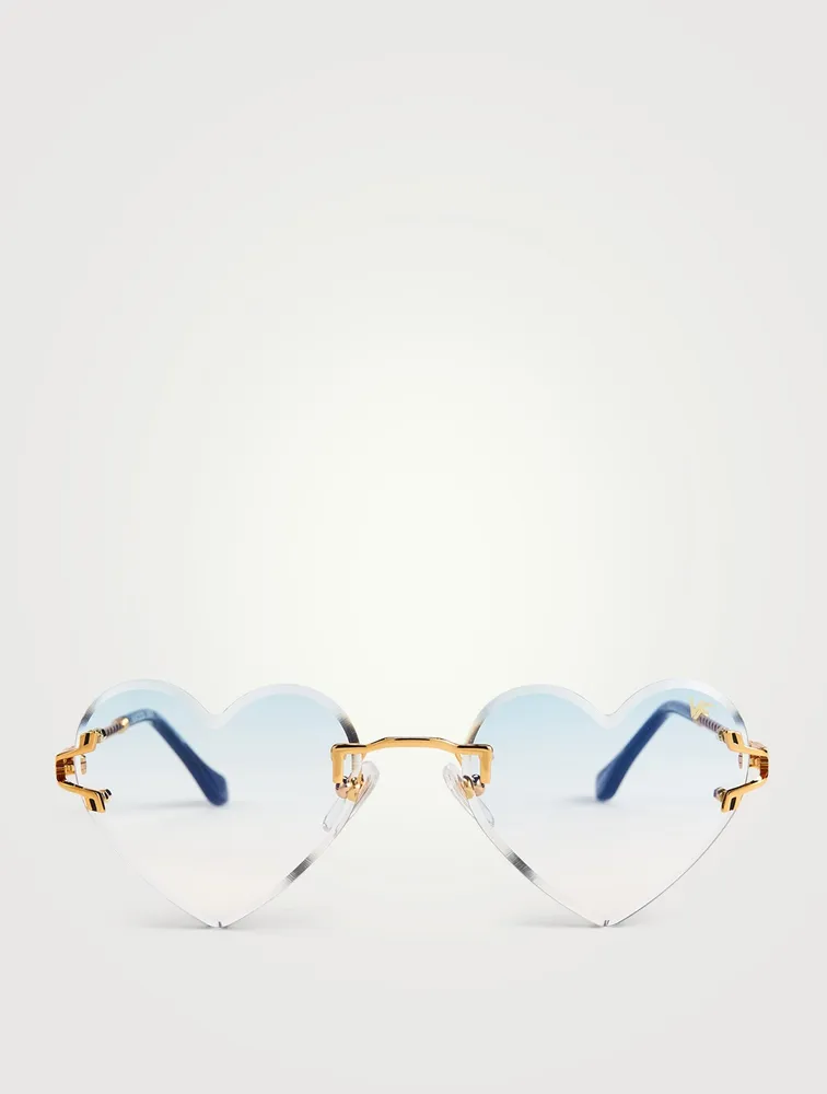 VF Heart Decor 24K Gold Heart Sunglasses