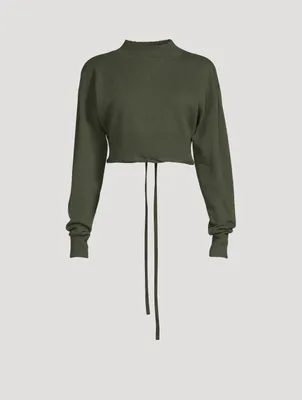 Wool And Cashmere Oversized Crop Top