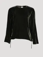 Velvet Drawstring Top