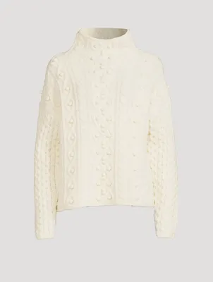 Mixed Cable-Knit Wool And Cashmere Sweater
