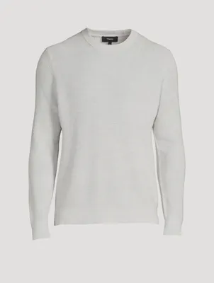 Linen-Blend Crewneck Sweater