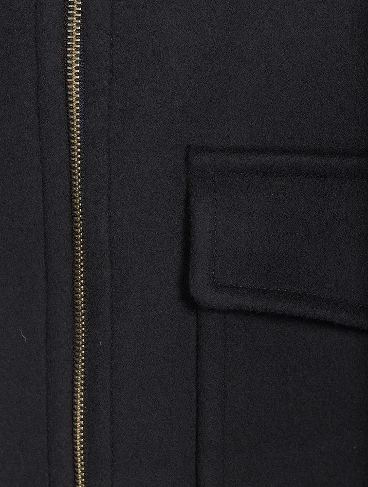 Theo Shearling-Trimmed Bomber Jacket