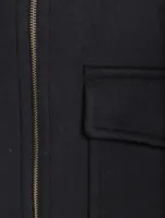 Theo Shearling-Trimmed Bomber Jacket