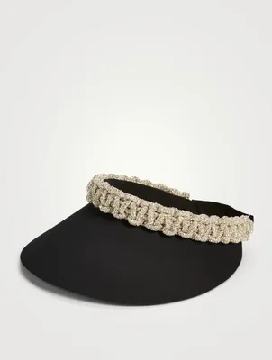 Cobra Visor With Glass Rhinestones