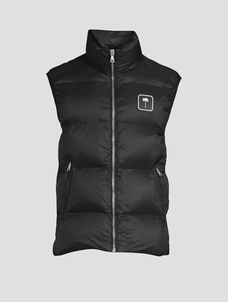 Palm Tree Zip Quilted Vest