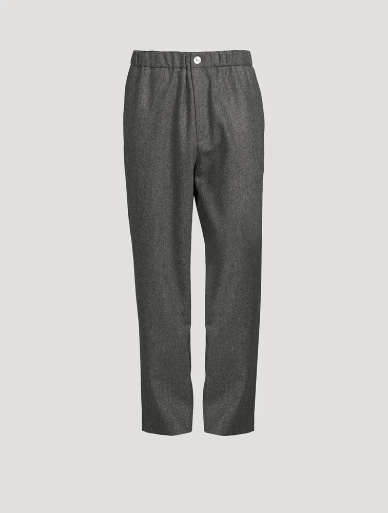 Wool-Blend Cropped Pants
