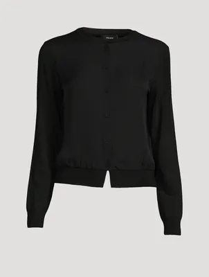 Shrunken Silk Cardigan