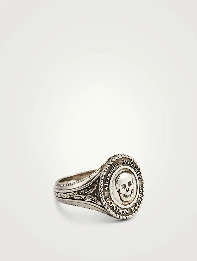 Medallion Skull Signet Ring