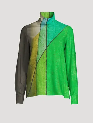 Wool Tunic Liquid Light Print