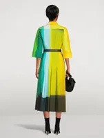 Cotton Shirt Dress Liquid Light Print