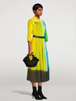 Cotton Shirt Dress Liquid Light Print