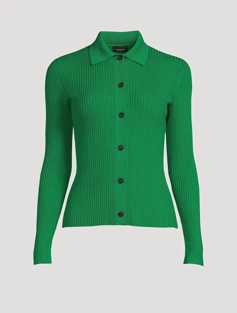 Wool Polo Cardigan
