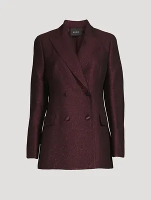 Nadine Lurex Double-Breasted Blazer