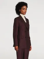 Nadine Lurex Double-Breasted Blazer