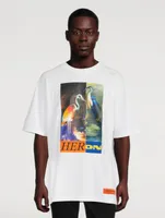 Cotton Split Graphic T-Shirt