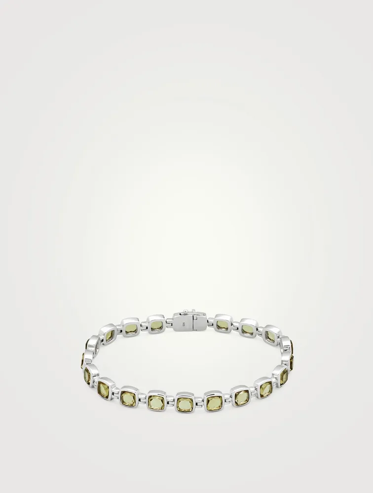 Olive Quartz Cushion Bracelet