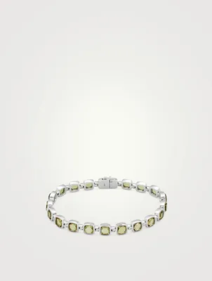 Olive Quartz Cushion Bracelet