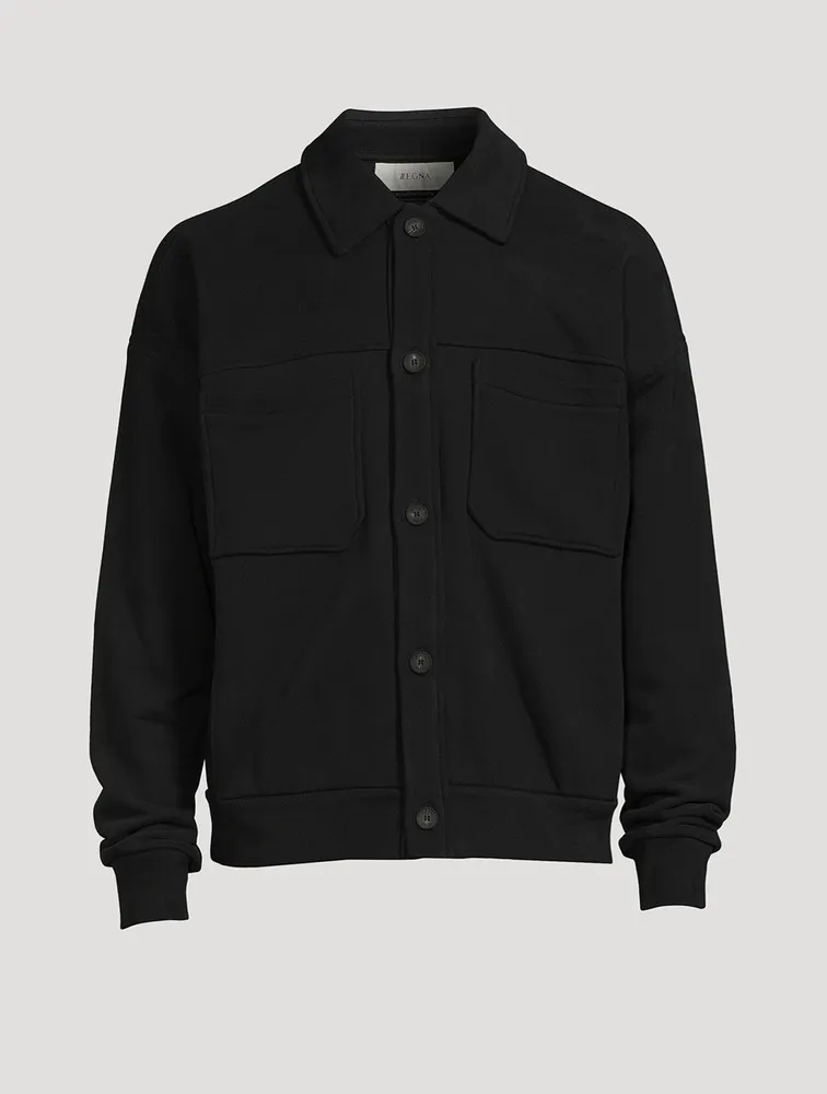Recycled Cotton Sweatshirt Jacket
