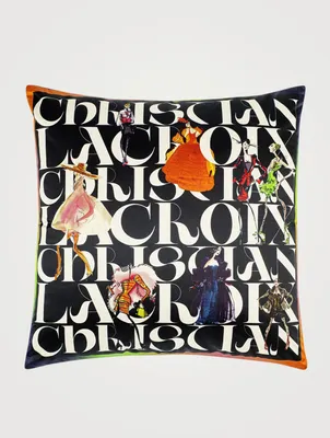Lacroix Parade Jais Cotton And Silk Cushion