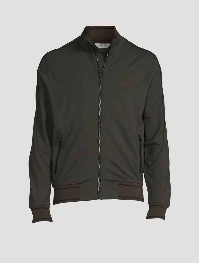 Cotton And Modal Zip Sweatshirt