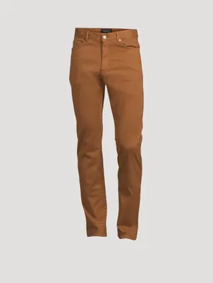 Cotton Stretch Slim-Fit Pants