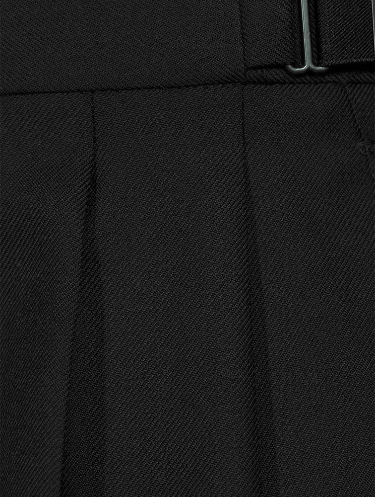 Wool Adjustable-Hem Pants