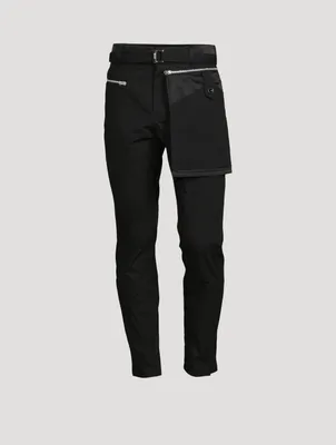 Cotton Oxford Cargo Pants With Pocket