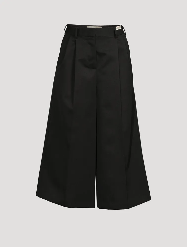 Virgin Wool Palazzo Trousers