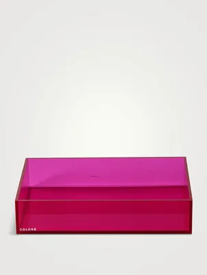Large Neon Clear Acrylic Tray