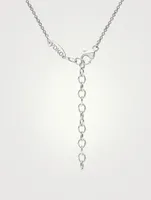 Sleek 18K White Gold Akoya Pearl Necklace With Diamonds