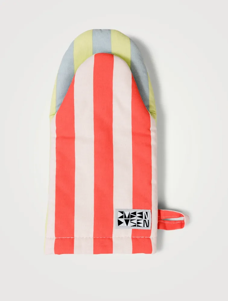 Kiwi Oven Mitt In Stripe Print