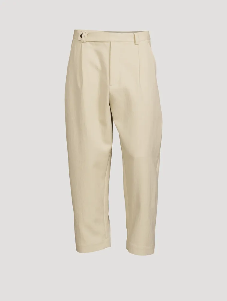 Voli Cotton-Blend Pleated Pants