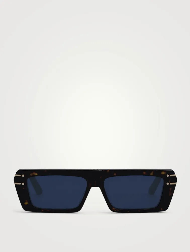 DiorSignature Flat-Top Rectangular Sunglasses