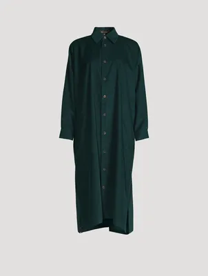 Corduroy Midi Shirt Dress
