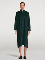 Corduroy Midi Shirt Dress