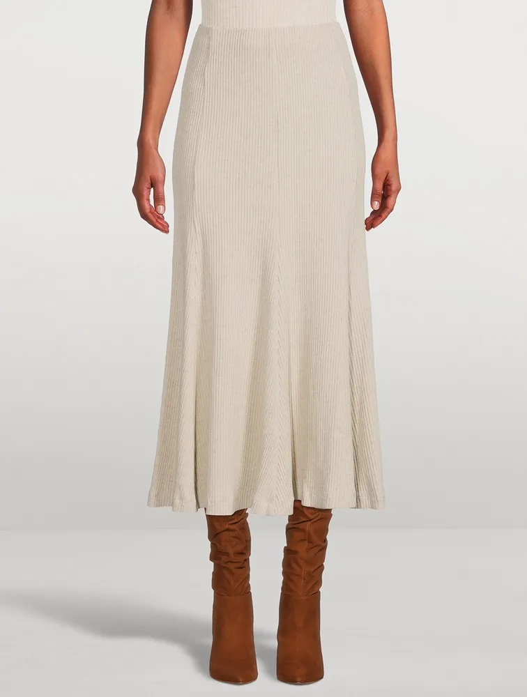 Meda Knit High-Waisted Midi Skirt