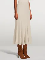 Meda Knit High-Waisted Midi Skirt
